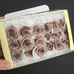 Piccola Blossom Rose Heads - Brown Grey