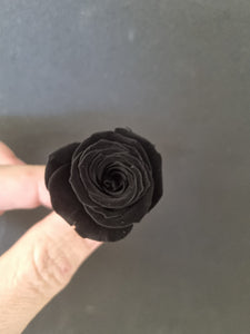 Piccola Blossom Rose Heads - Midnight Black